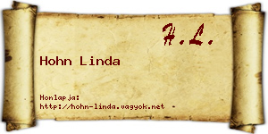 Hohn Linda névjegykártya